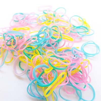 Kleine rubberen elastiekjes pastel tinten